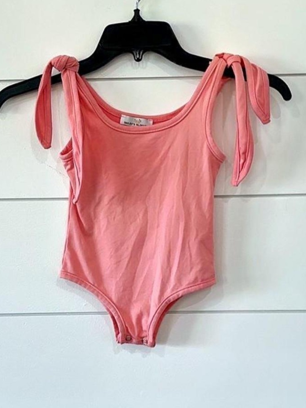 Bailey’s Blossom Tie-Shoulder Bodysuit Coral Pink